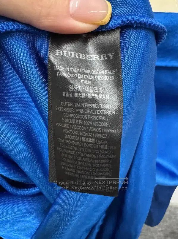 Burberry Burberry Blue Silk Striped Men's Long Sleeve Jacket. Size US XS / EU 42 / 0 - 4 Thumbnail