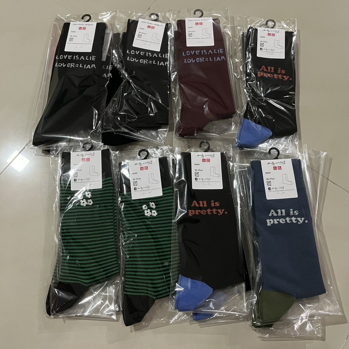 Andy Warhol × Jean-Michel Basquiat × Uniqlo 5pax of andy warhold and jean michel basquiat sock Size ONE SIZE - 1 Thumbnail