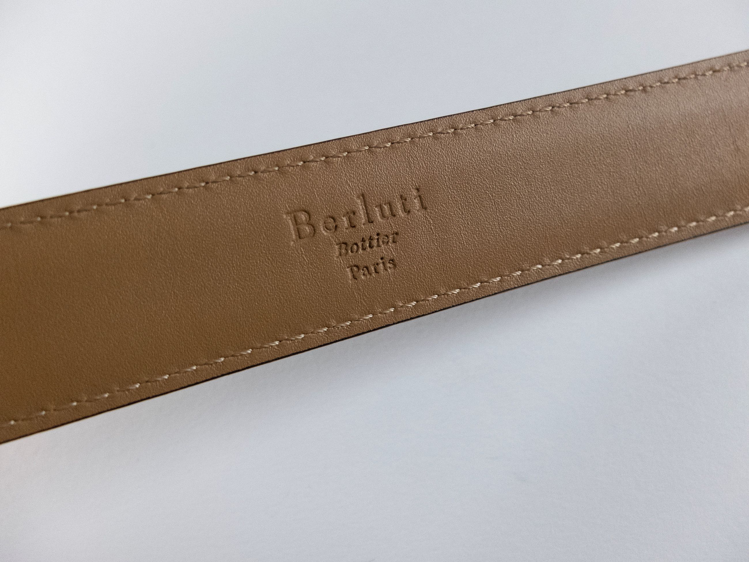 Berluti BERLUTI Paris brown croc embossed leather dress belt Size 80 Size 32 - 6 Thumbnail