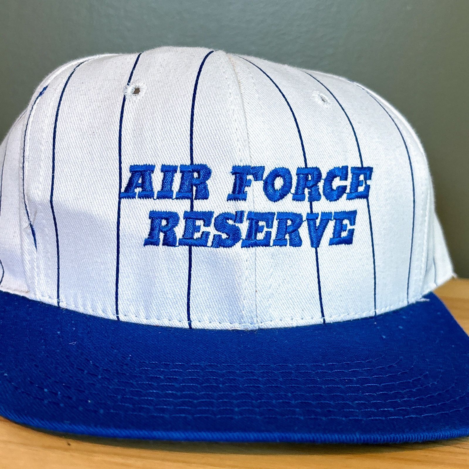 Other Vtg Air Force Reserve Blue Pinstripes Baseball Snapback Hat Size ONE SIZE - 2 Thumbnail