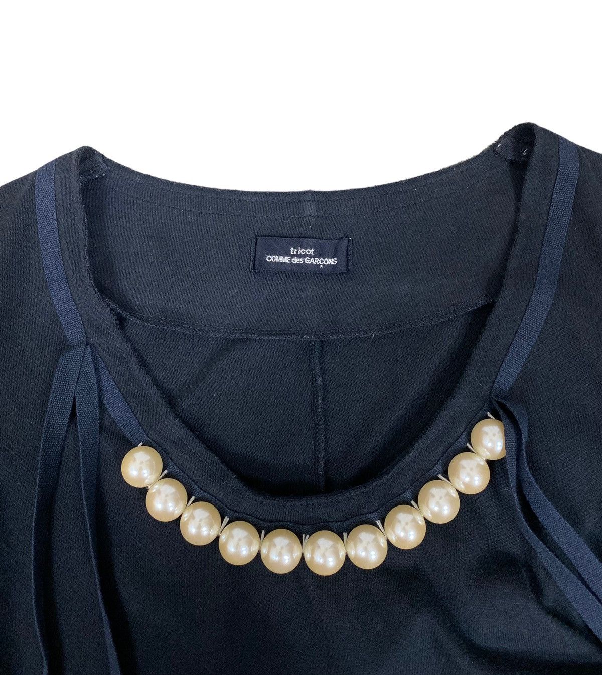 Comme des Garcons SS2008 Cdg Archive Comme des Garcons Pearl Black Blouse Size L / US 10 / IT 46 - 8 Thumbnail