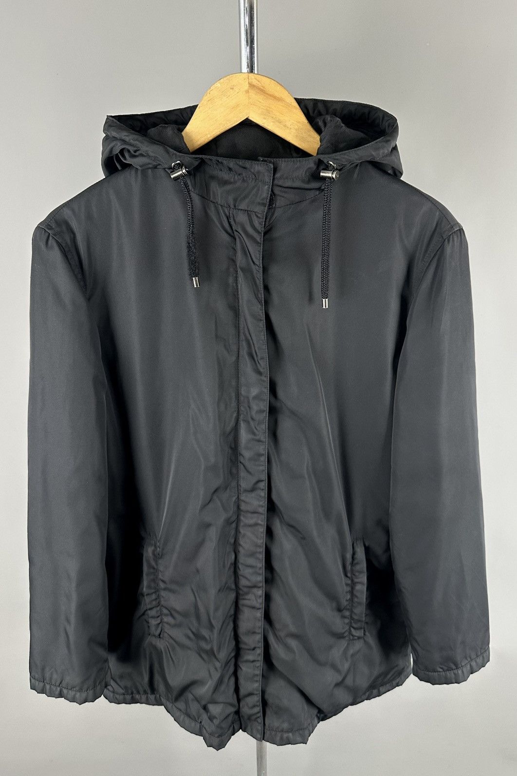 Prada Prada - Parka Zip Hooded - Nylon Jacket in Black Size US S / EU 44-46 / 1 - 2 Thumbnail
