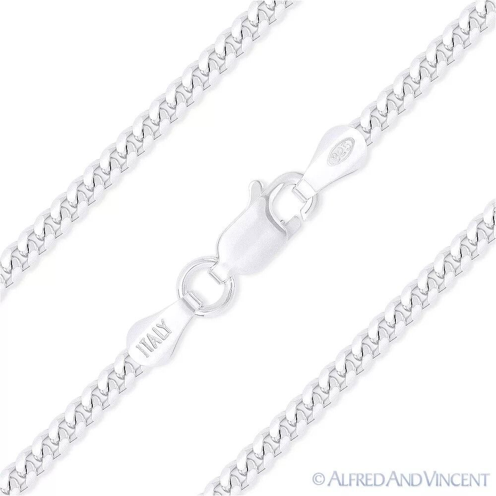 2.6mm Miami Curb Link Italian Chain Necklace