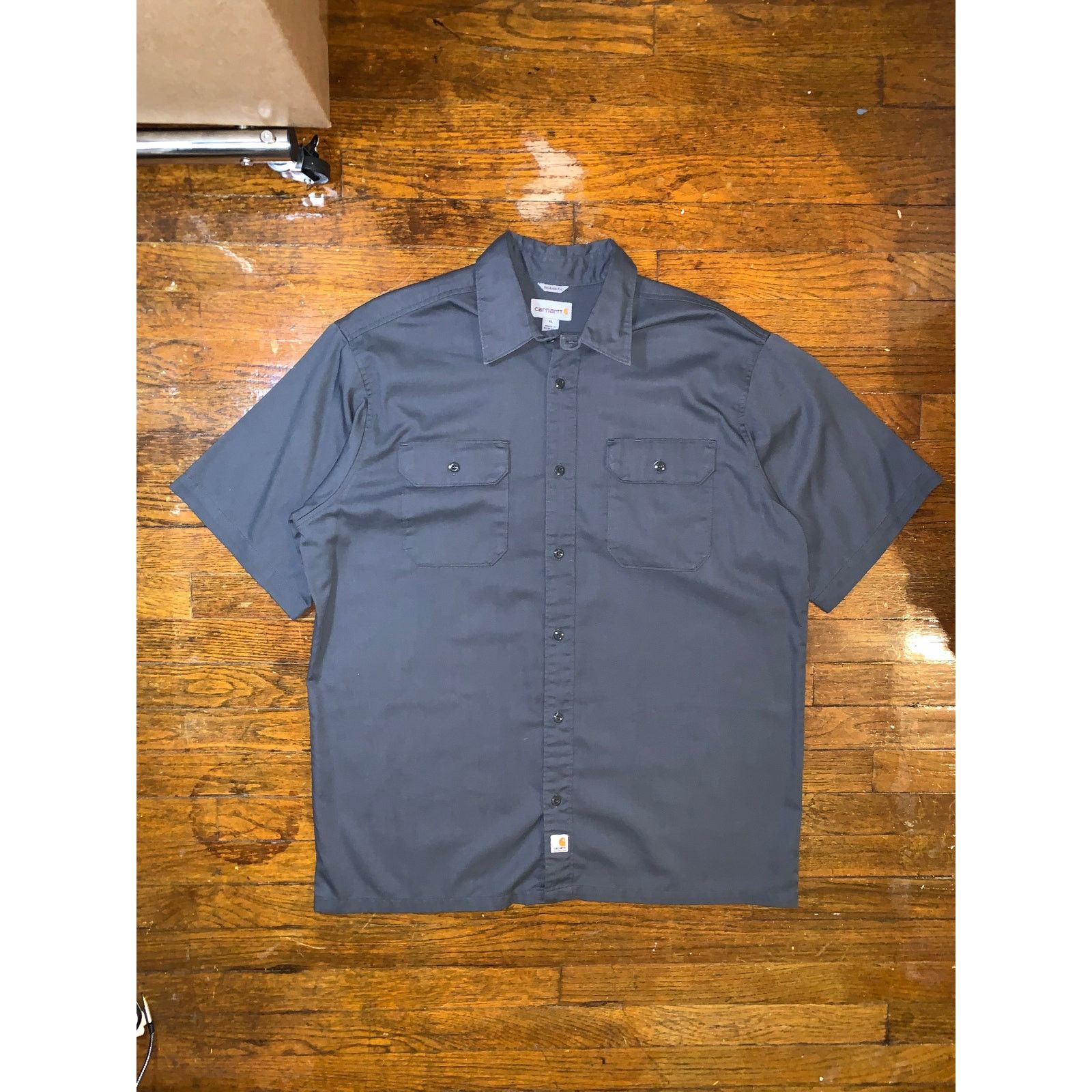 Carhartt Carhartt Work Shirt Button Up Mens XL Dark Gray Short Sleeve Size US XL / EU 56 / 4 - 1 Thumbnail
