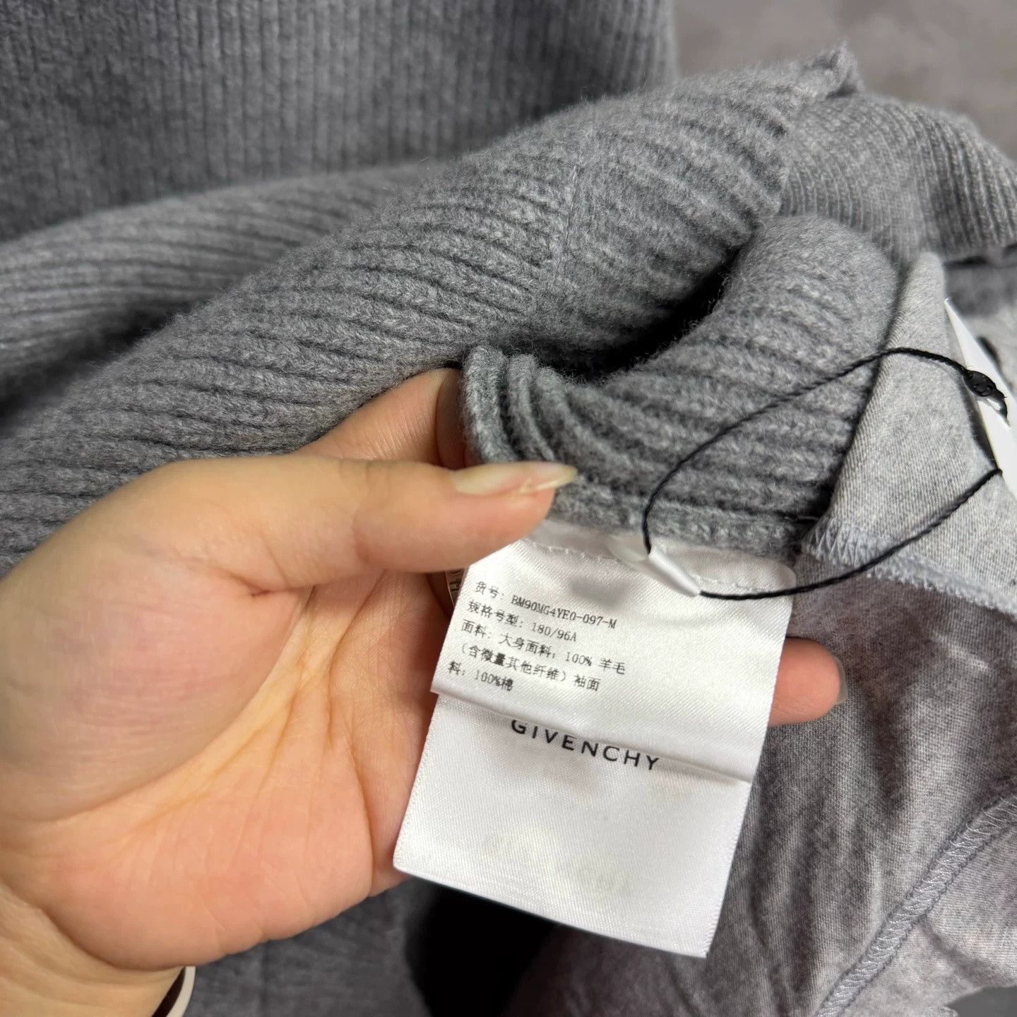 Givenchy Givenchy Gray Layered Crew Neck Sweater Size US M / EU 48-50 / 2 - 3 Thumbnail