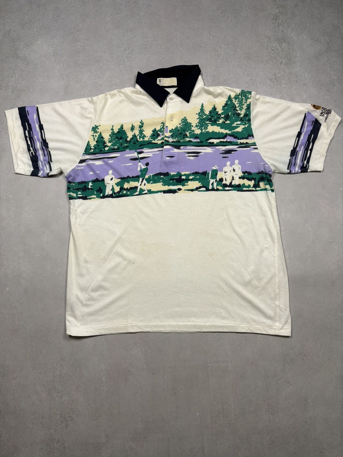 Vintage Vintage 1991 Million Dollar Golf Challenge Polo Shirt AOP Size US XL / EU 56 / 4 - 1 Thumbnail