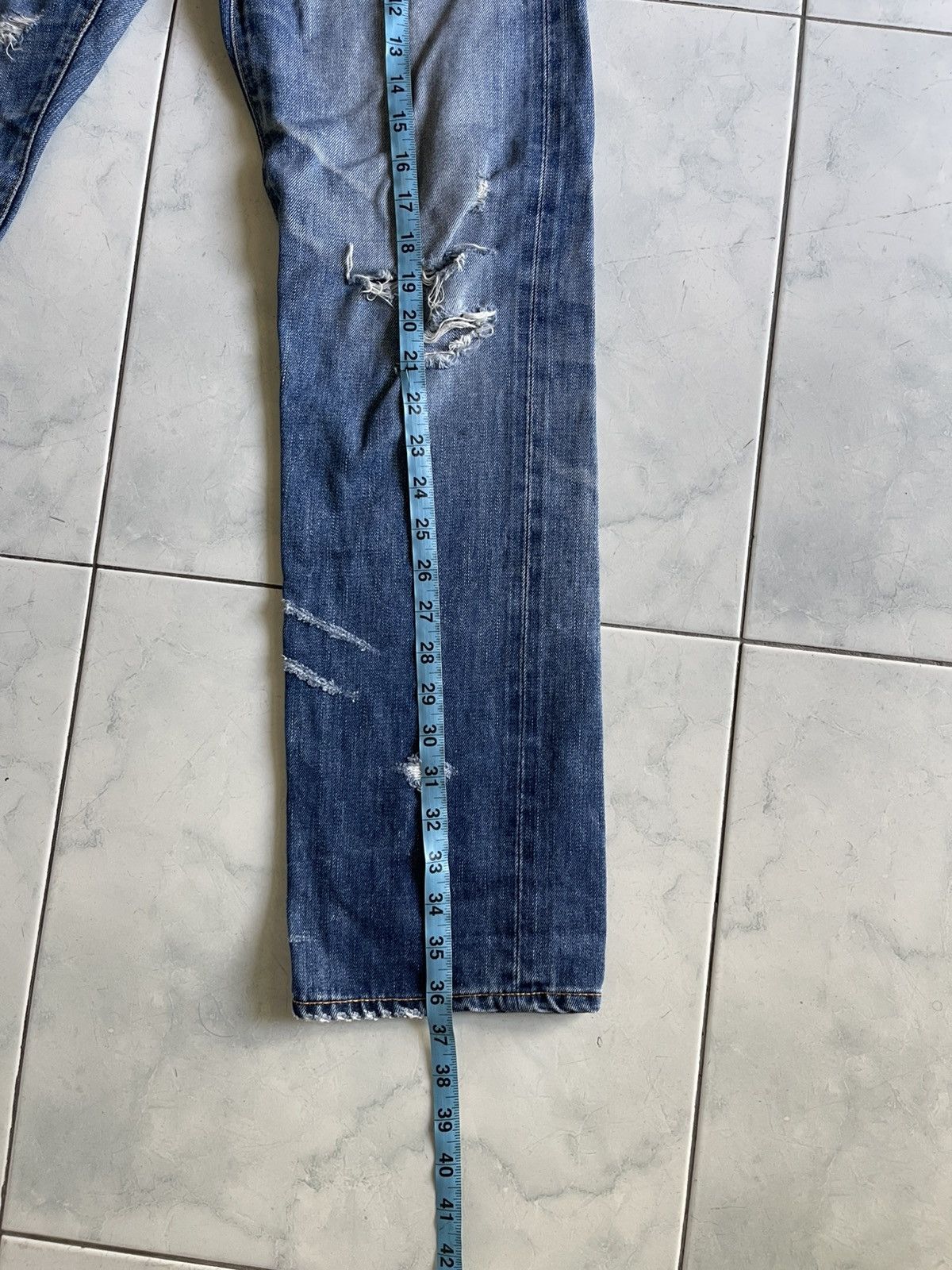 Denime × Japanese Brand Sunaokuwahara issey miyake Distressed Jeans Size US 29 - 7 Thumbnail