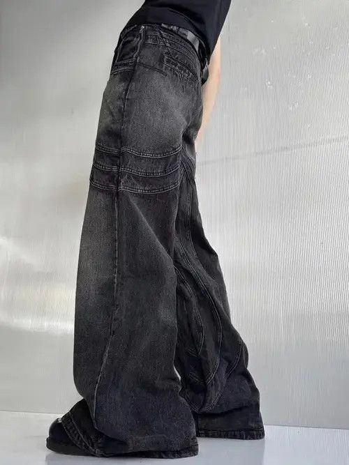 VIBE Retro washed distressed heavyweight corrugated bootcut jeans Size US 32 / EU 48 - 6 Thumbnail