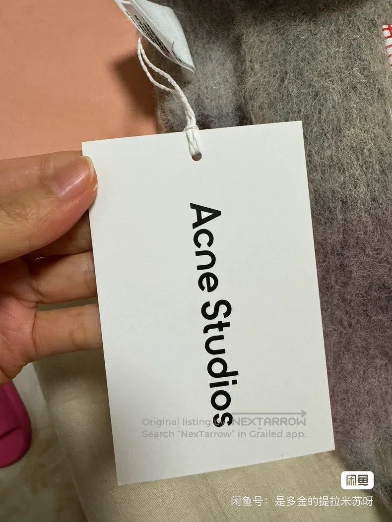 Acne Studios Acne Studios Red and grey scarf Size ONE SIZE - 5 Thumbnail