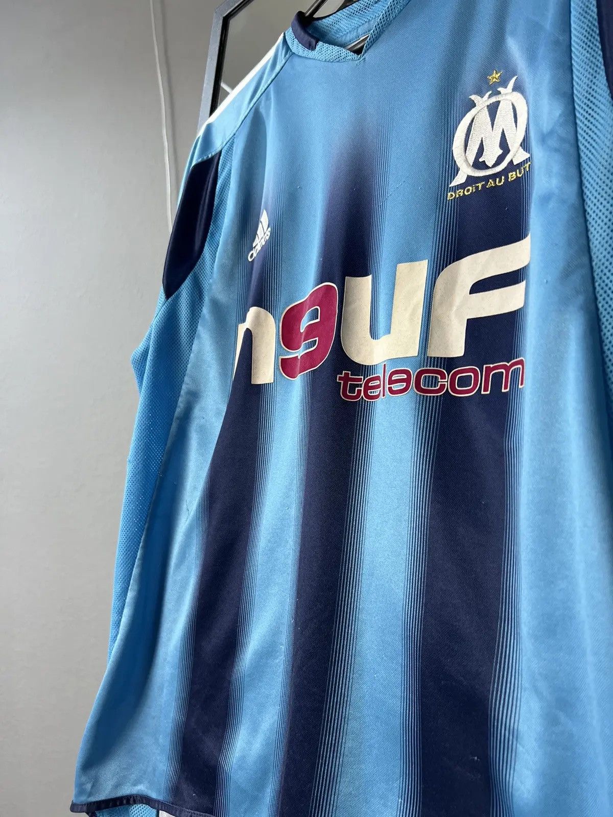 Adidas × Vintage Vintage Blockcore Y2K Marseille 2004 soccer Adidas France Size US S / EU 44-46 / 1 - 6 Thumbnail