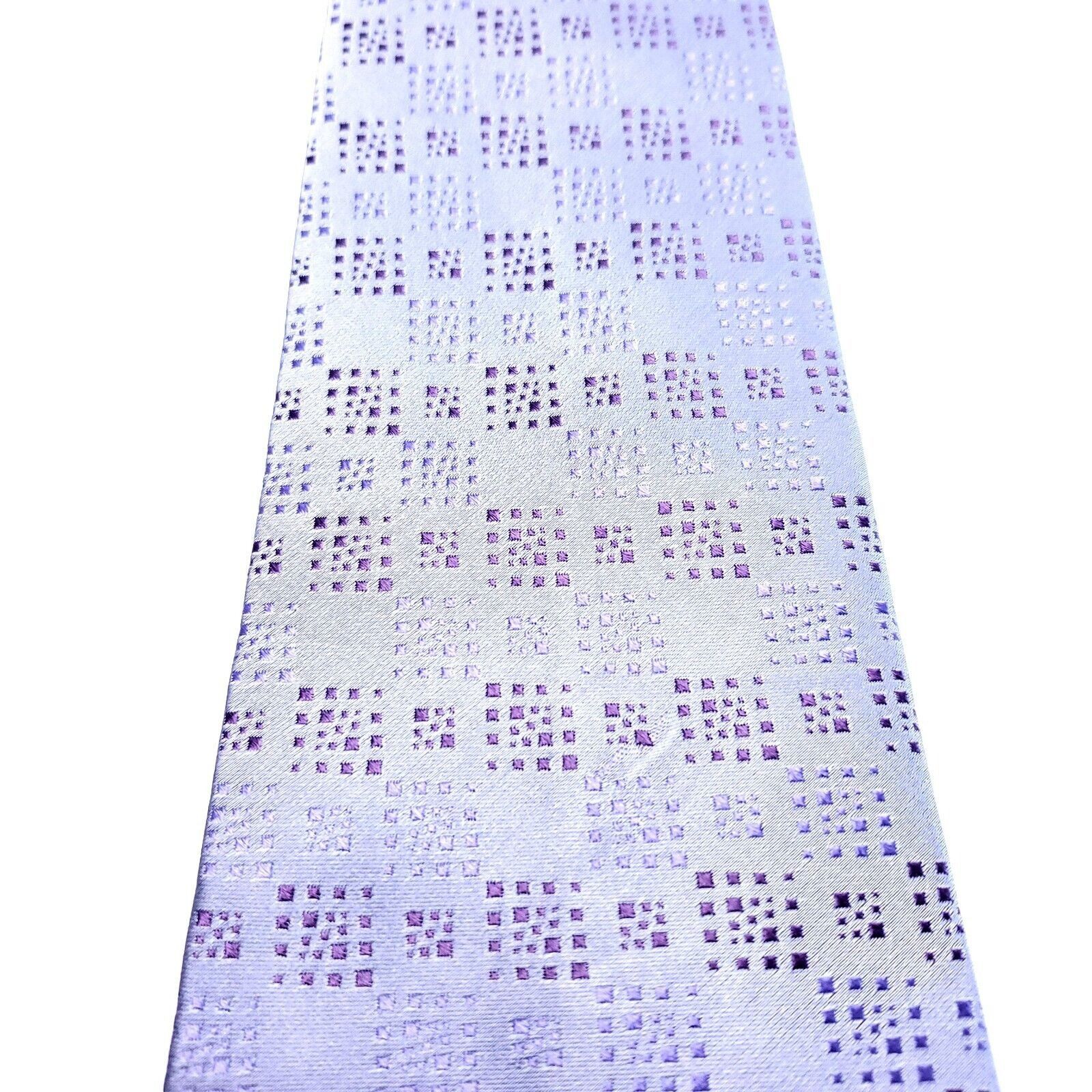 Pierre Cardin Pierre Cardin Purple Silk Tie Geometric Size ONE SIZE - 2 Thumbnail