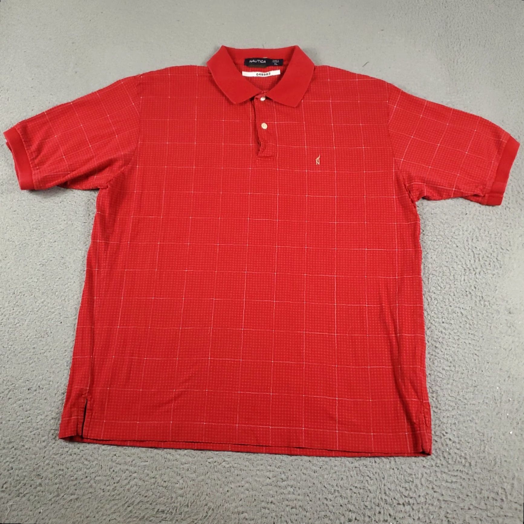 Nautica Nautica Polo Shirt Mens XL Red Check Casual Short Sleeve Adult Polo Shirt Red Nautica Modern Classic Mens XL Red Gauge/Check Size US XL / EU 56 / 4 - 2 Thumbnail