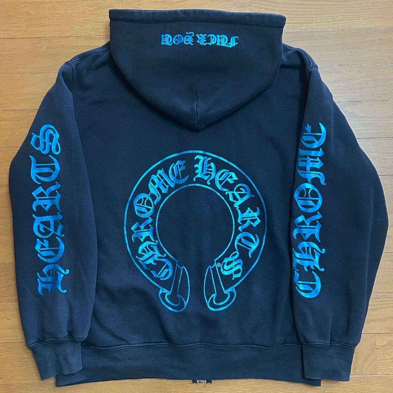 Chrome Hearts Vintage Chrome Hearts Metallic Blue Fuck You Zip Up