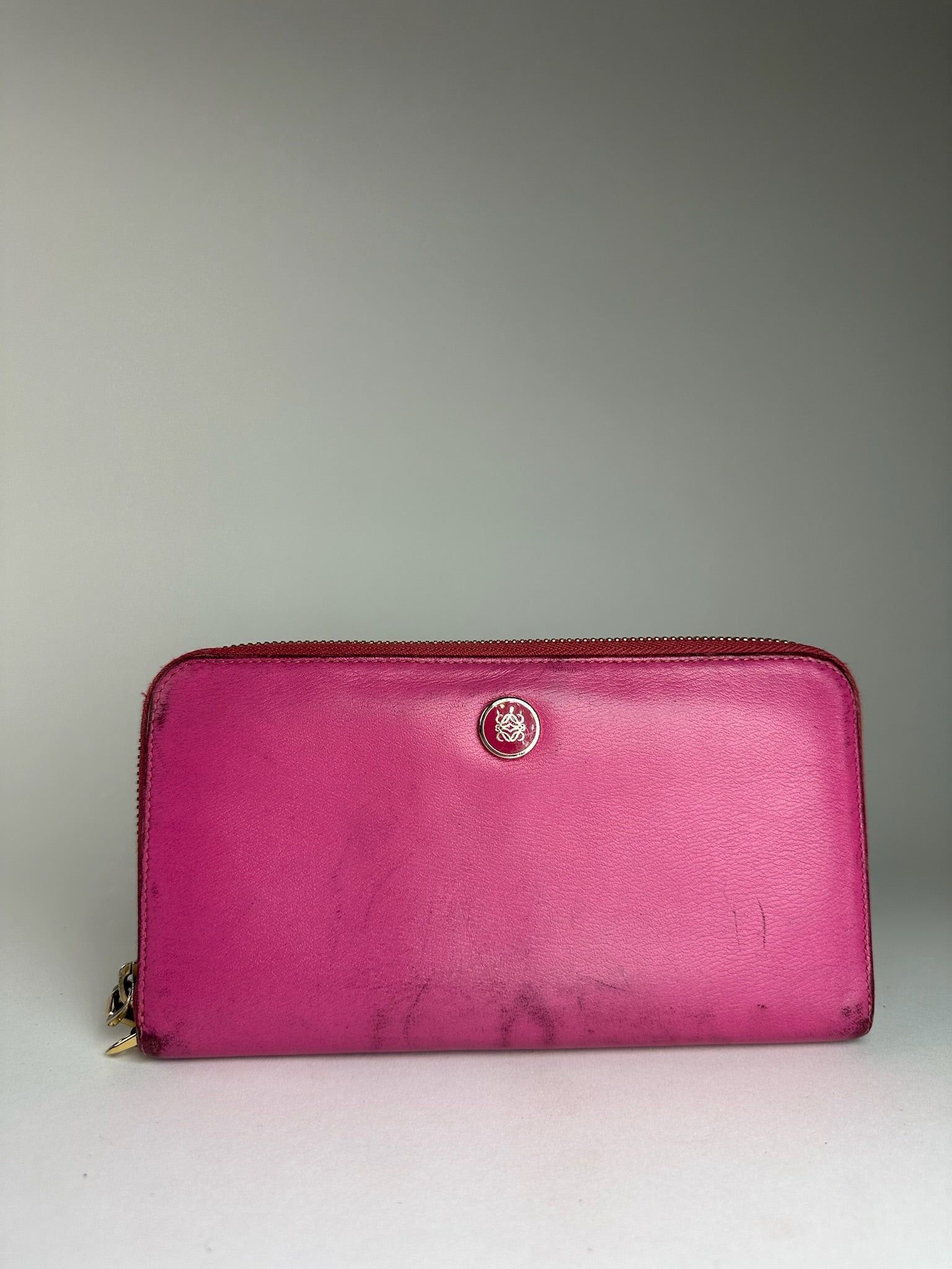 Loewe Vintage Madrid Leather Wallet Pink Size ONE SIZE - 1 Thumbnail