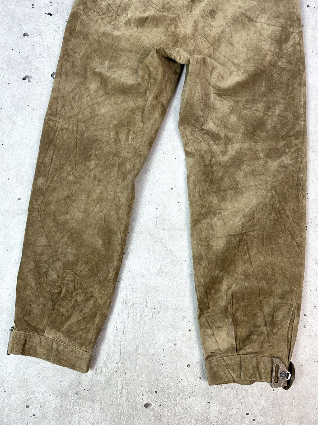 Leather Vintage Landhaus Suede Beige Wooden Parts Women’s Pants Size 36" / US 14 / IT 50 - 11 Thumbnail