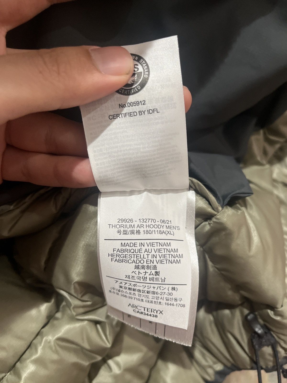 Arc'teryx Thorium AR Hooded Down Puffer Jacket Size US XL / EU 56 / 4 - 8 Thumbnail