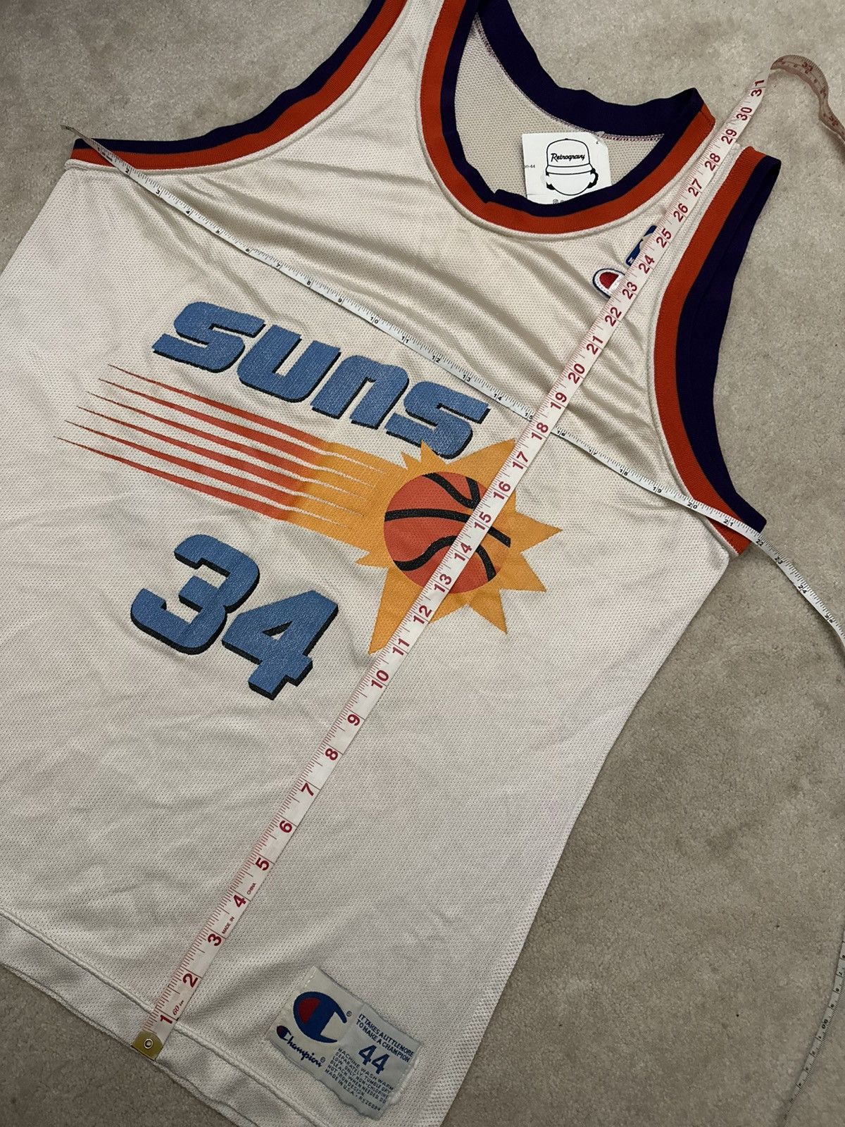 Champion Vintage 90s PHOENIX SUNS Charles Barkley Champion Jersey 44 Size US L / EU 52-54 / 3 - 12 Thumbnail