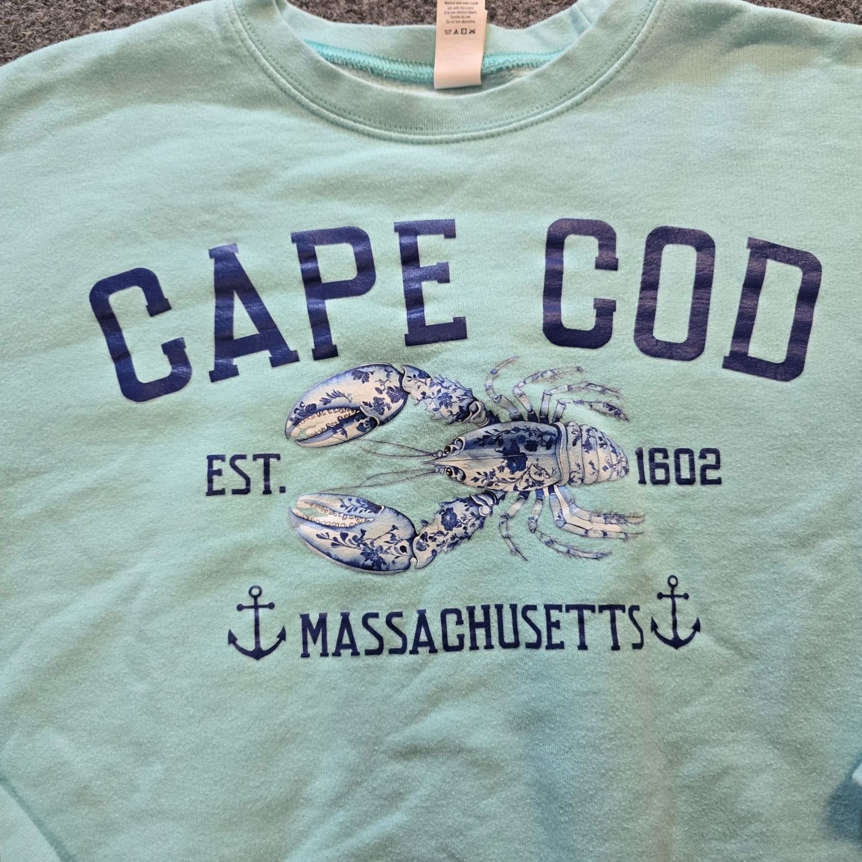 Tultex Tultex Cape Cod Sweatshirt Womens Small Blue Lobster Crew Neck Massachusetts Casual Size S / US 4 / IT 40 - 2 Thumbnail