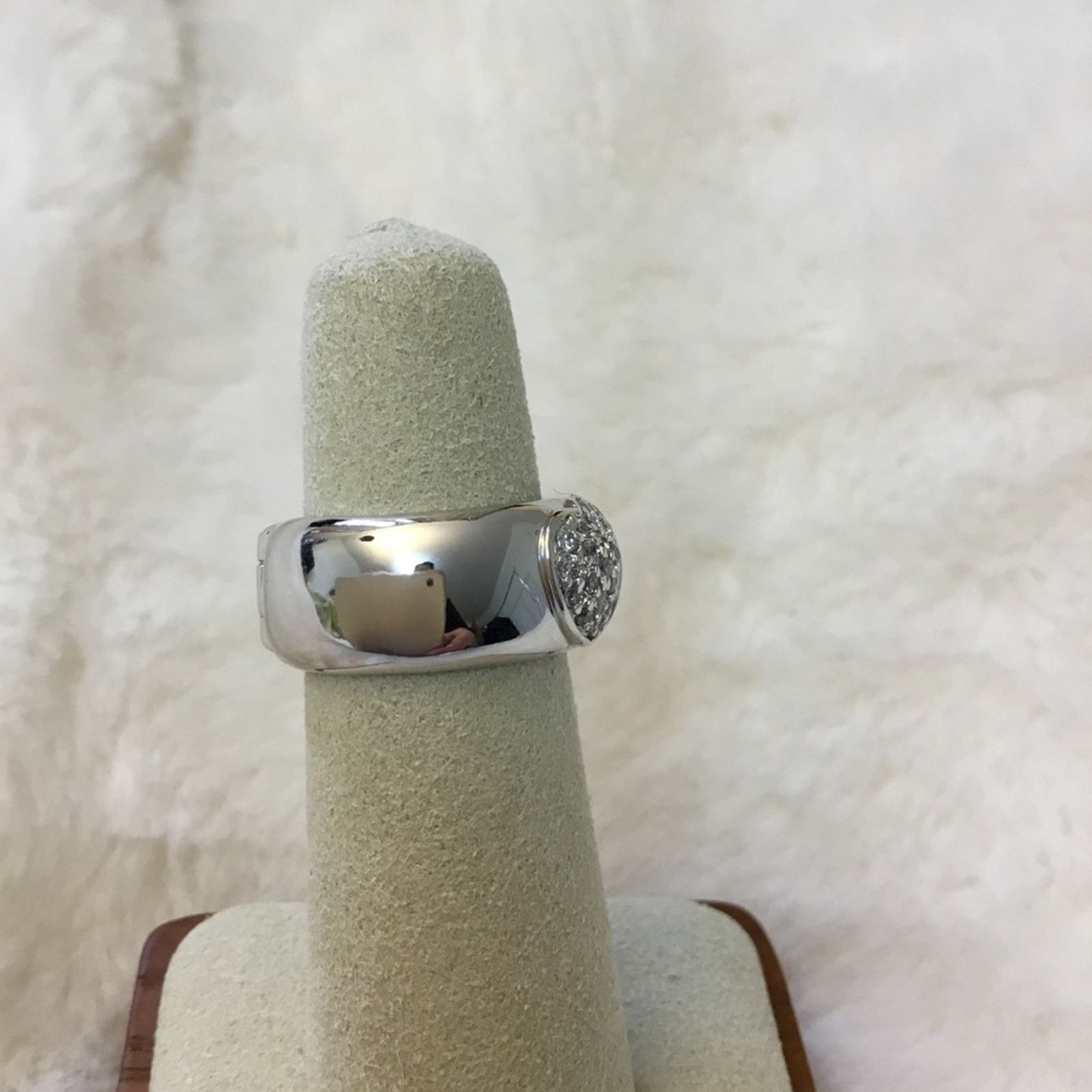 Other Sterling Silver Heart Crystal "I Love You" Ring Size ONE SIZE - 4 Thumbnail