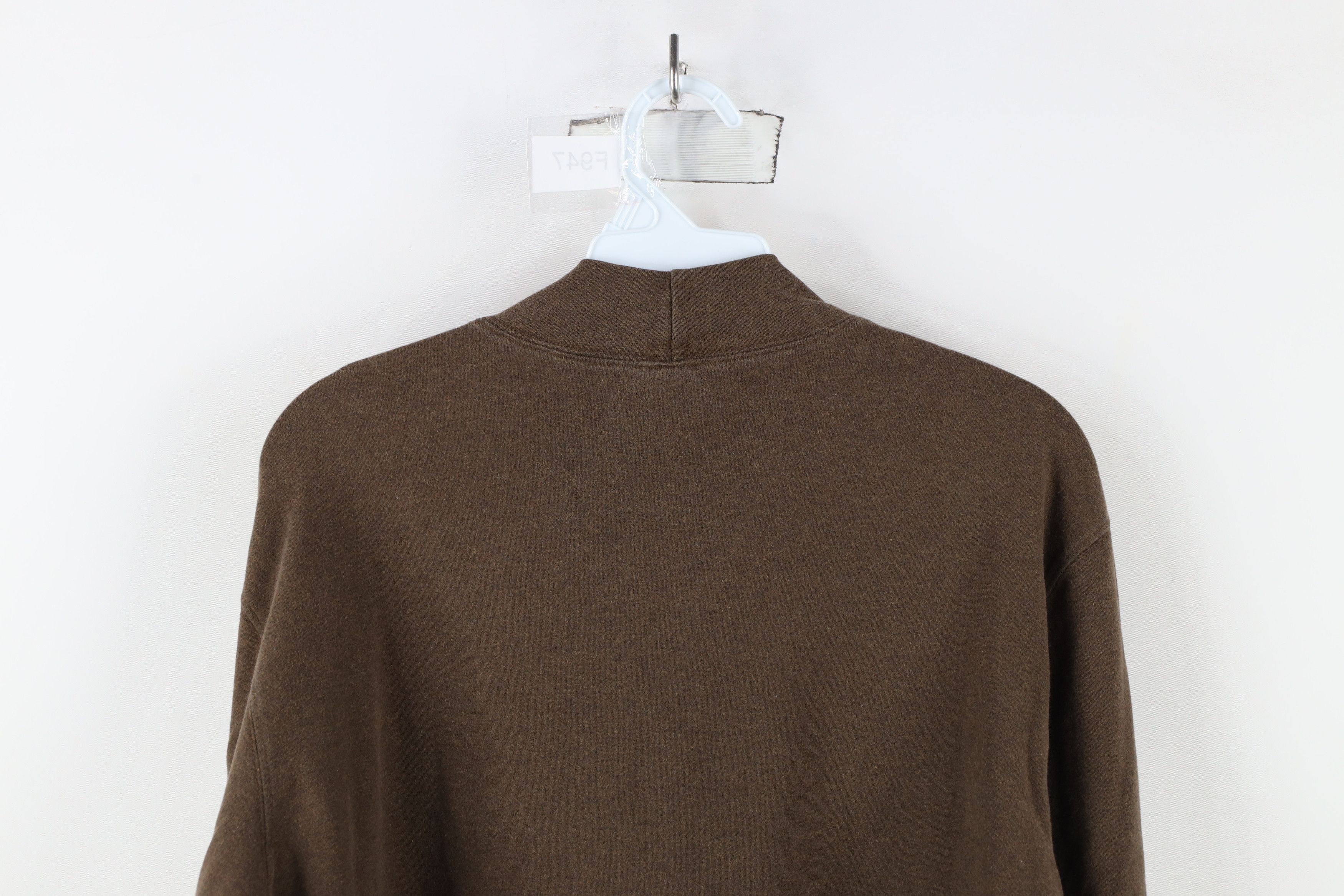 Lands' End × Vintage Vintage 90s Lands End Mock Neck Long Sleeve T-Shirt Brown Size US L / EU 52-54 / 3 - 9 Thumbnail