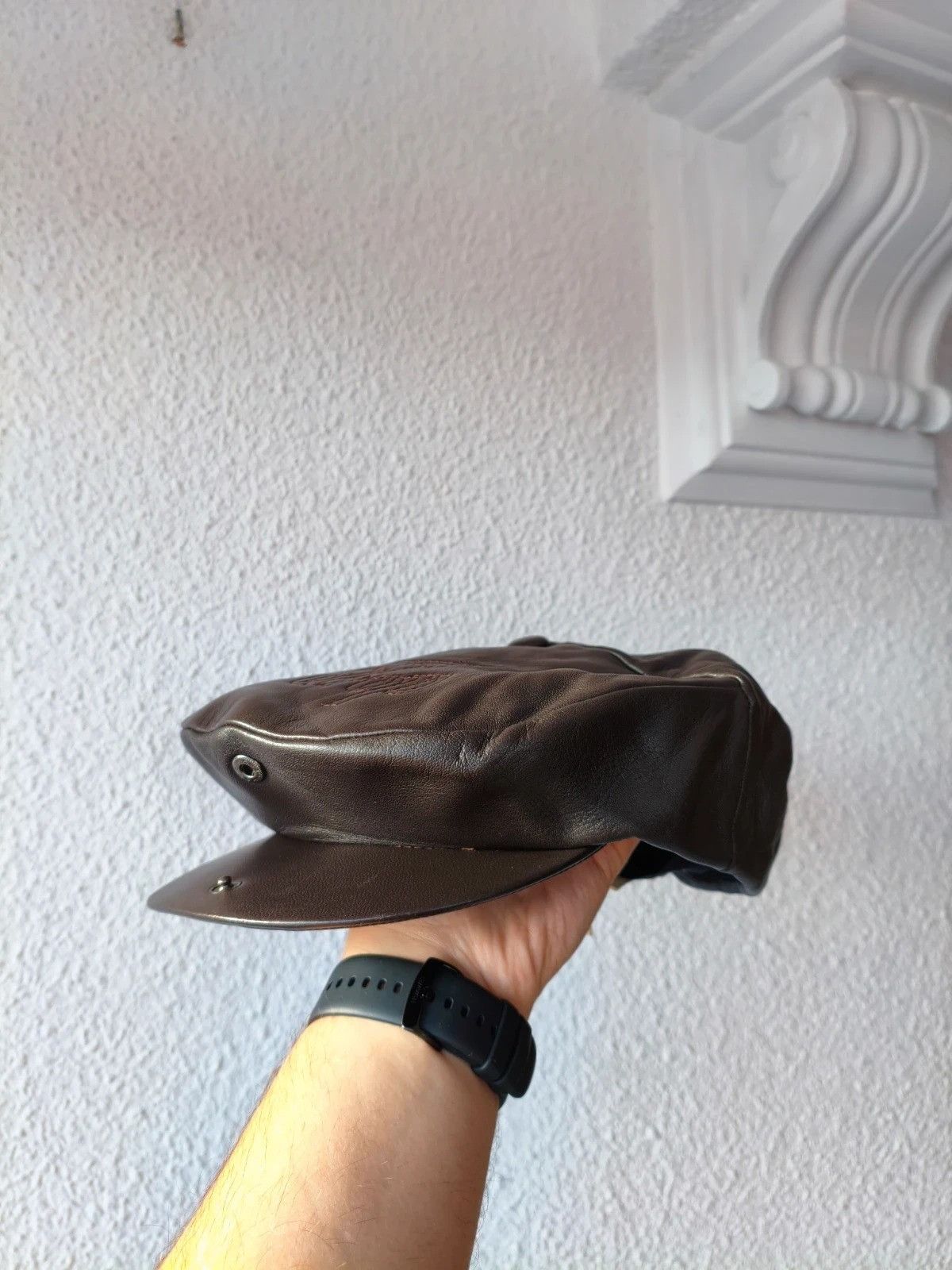 Yohji Yamamoto Yohji Yamamoto archive AW2003 leather cap beret "Tear Drop" Size ONE SIZE - 1 Thumbnail