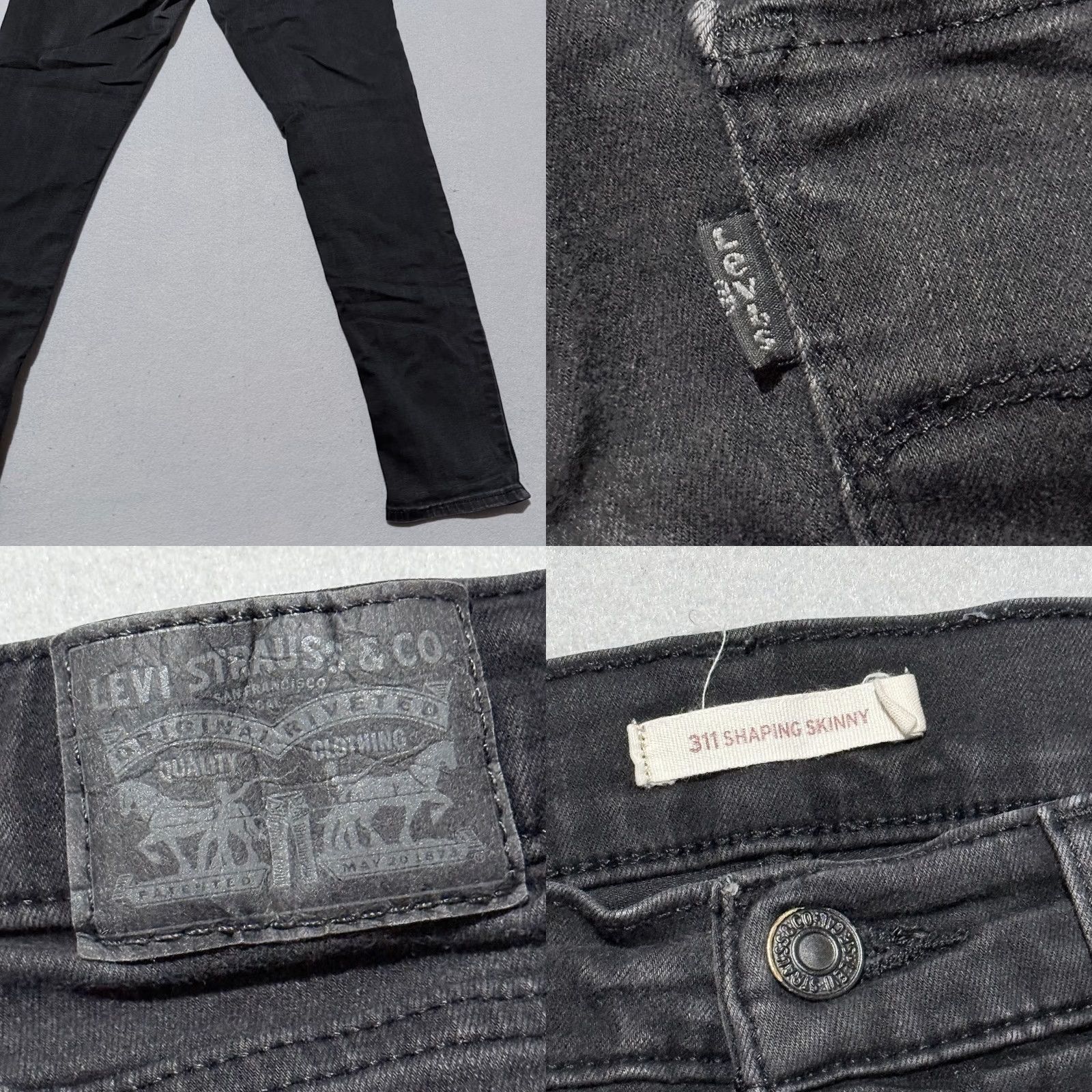 Levi's Levi’s 311 Shaping Skinny Jeans Women Black Denim Classic Zip Fly 30x30 Size 30" / US 8 / IT 44 - 8 Thumbnail
