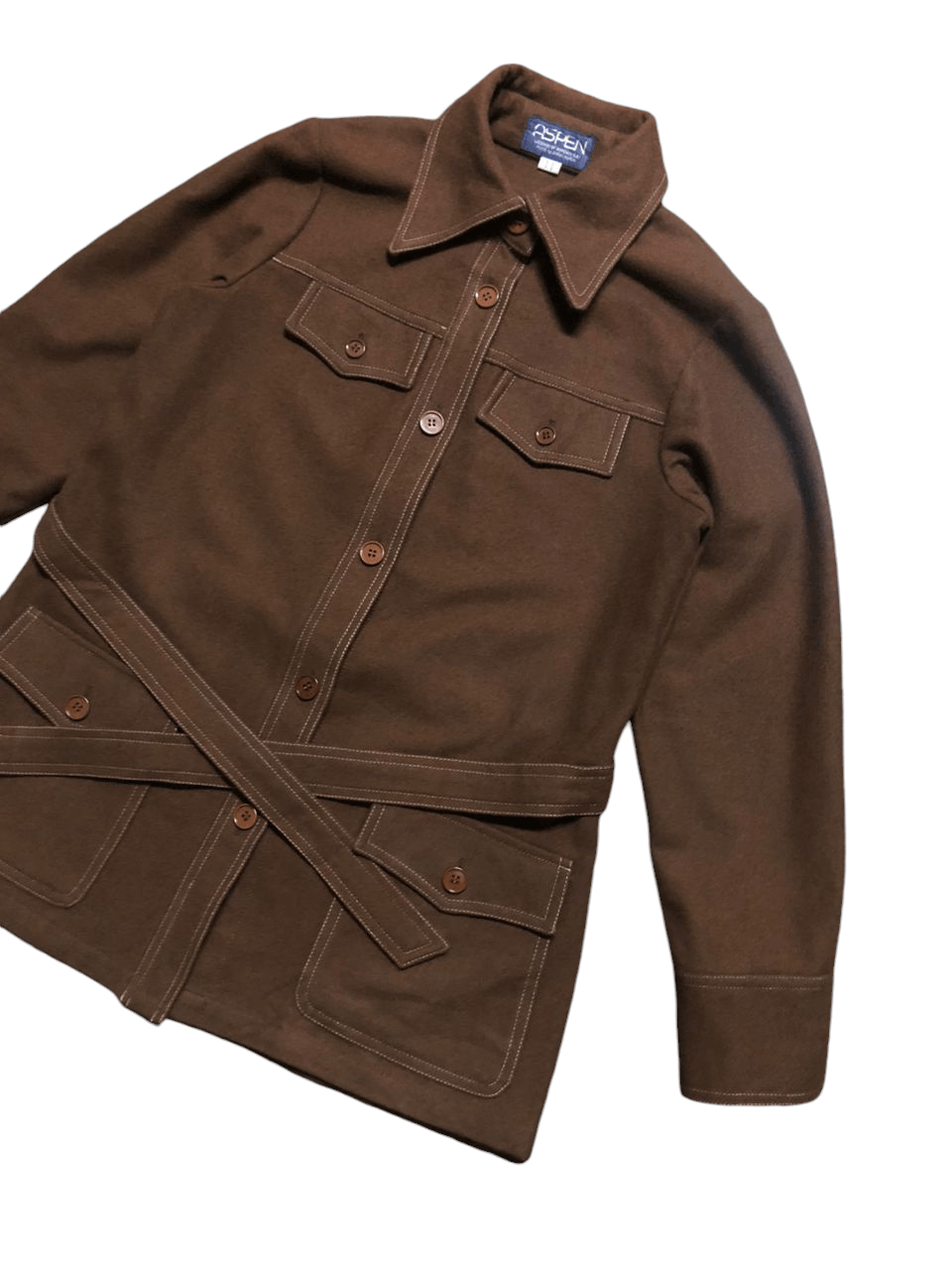Japanese Brand × Vintage Vintage 70s Aspen Wool blend Belted Jacket brown Size M / US 6-8 / IT 42-44 - 5 Thumbnail