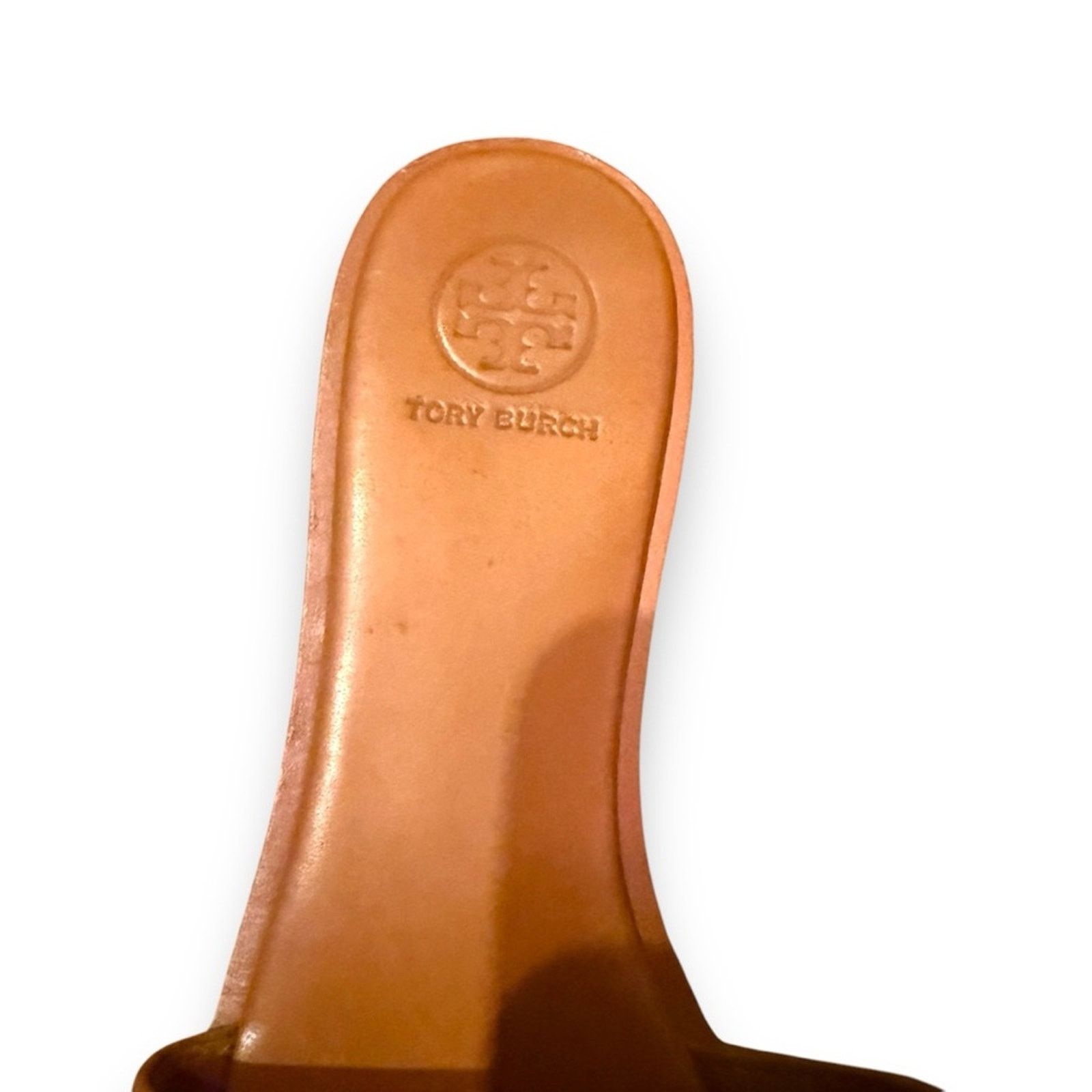 Tory Burch Tory Burch Everly Two Tone Tan & Cream Pink Leather Sandals Size US 7.5 / IT 37.5 - 6 Thumbnail
