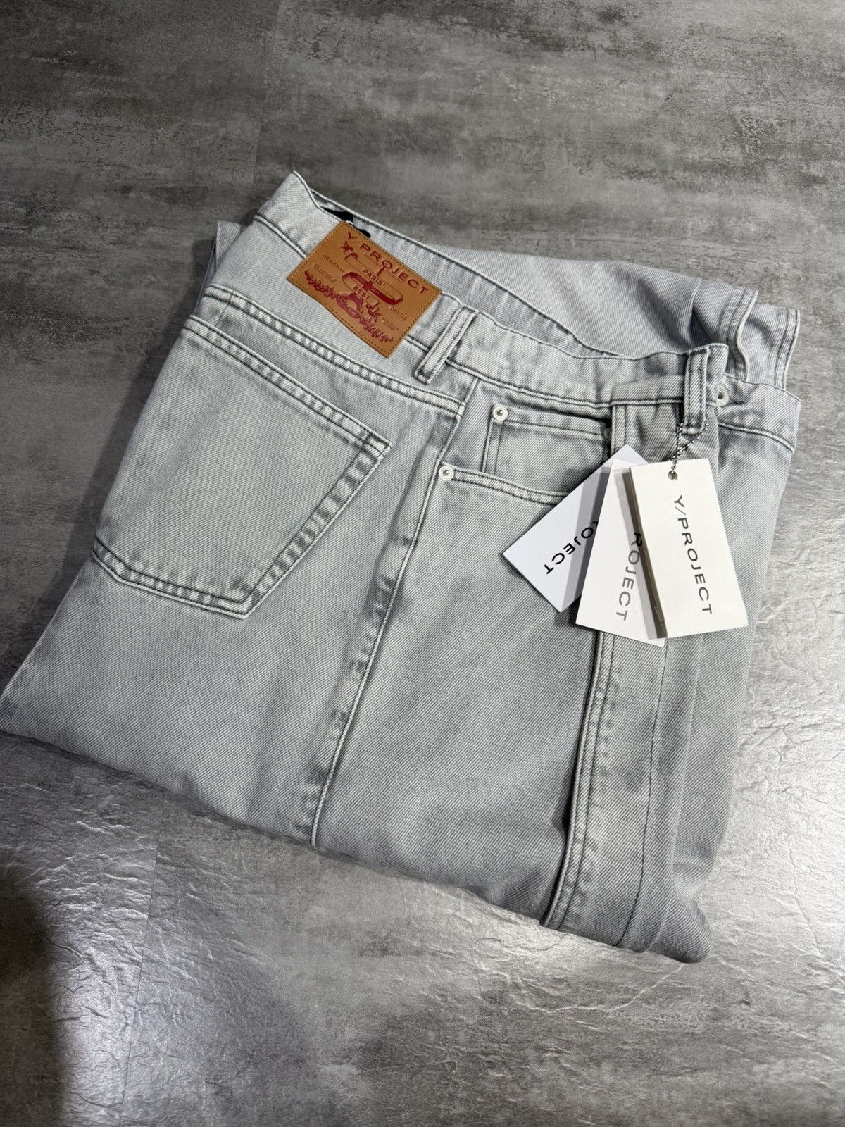 Y/Project Y/Project Banana Jeans - Grey Size US 31 - 3 Thumbnail