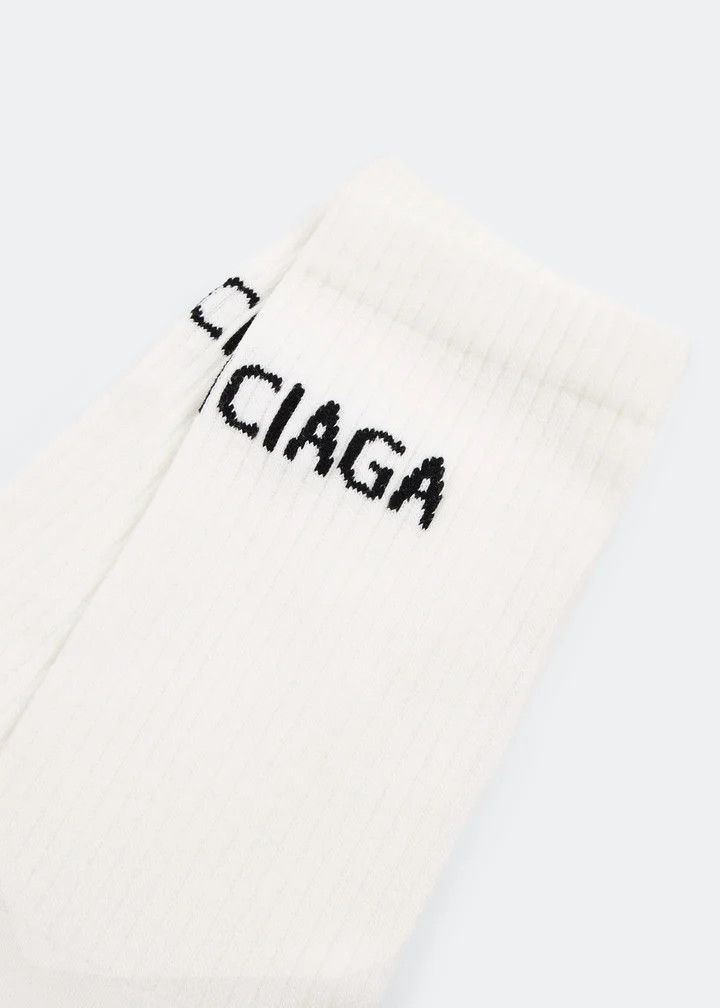 Balenciaga o1w1db10126 Size: XL / Socks Glow In the Dark in White Size ONE SIZE - 3 Thumbnail