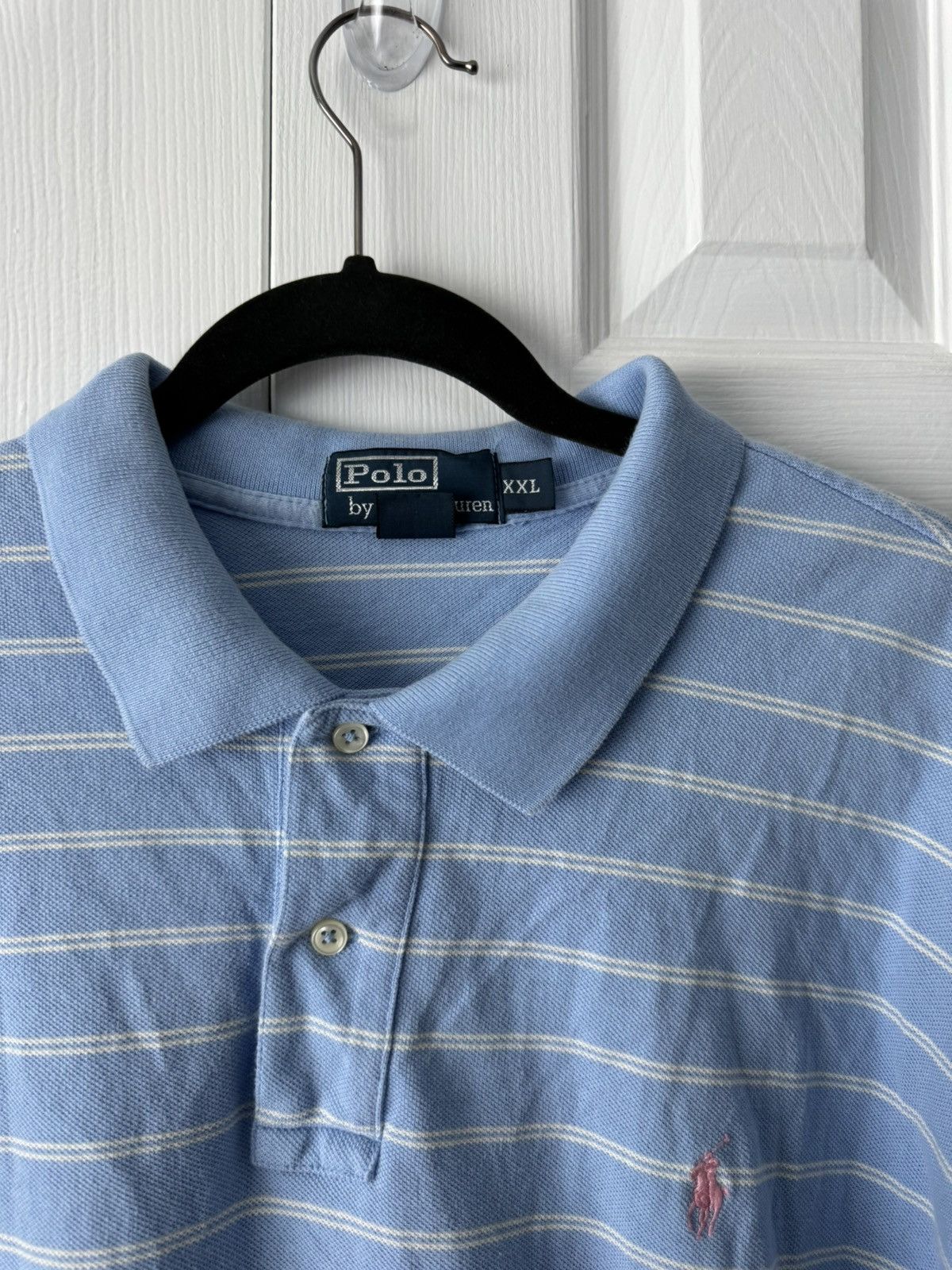Polo Ralph Lauren Polo by Ralph Lauren XXL Polo Shirt Pink Pony Logo Striped Size US XXL / EU 58 / 5 - 4 Thumbnail