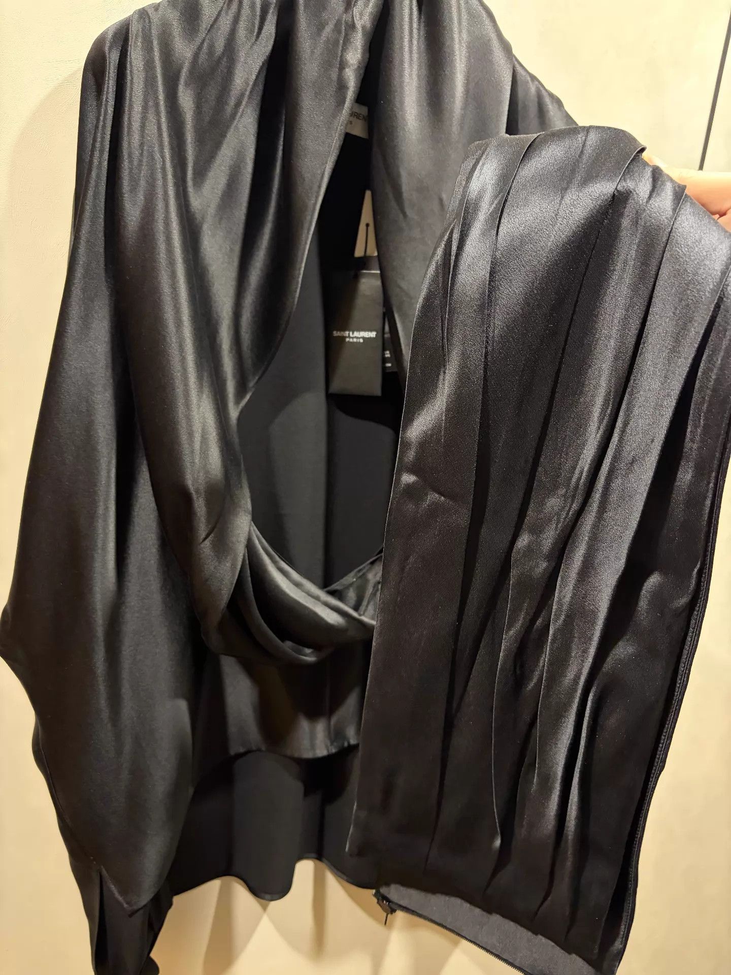 Saint Laurent Paris Saint Laurent FW23 Crepe Satin Drape Shirt XXL NWT Size US XXL / EU 58 / 5 - 5 Thumbnail