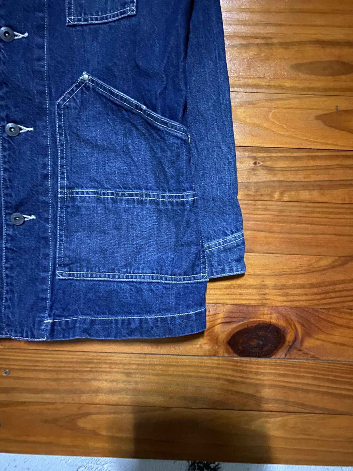 Japanese Brand Samansa Mos2 Jeans Indigo Denim Chore Jacket Workwear Style Size M / US 6-8 / IT 42-44 - 8 Thumbnail