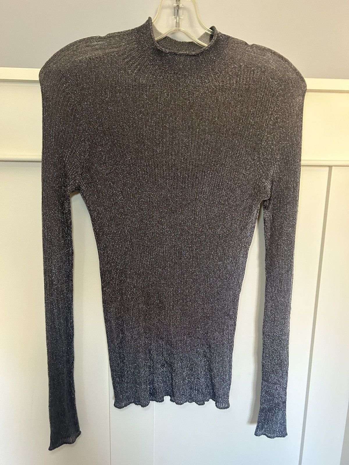 Vintage Vintage chainmail knit mesh fitted high neck long sleeve Size US L / EU 52-54 / 3 - 1 Thumbnail