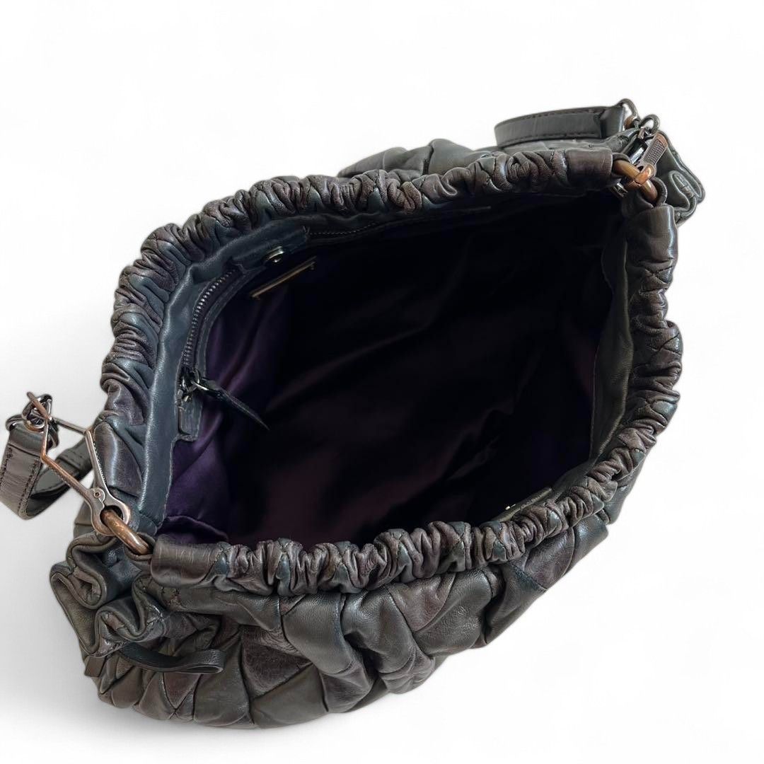 Miu Miu Miu Miu - Quilted Leather Shoulder Bag 90s Italy Designer Size ONE SIZE - 8 Thumbnail