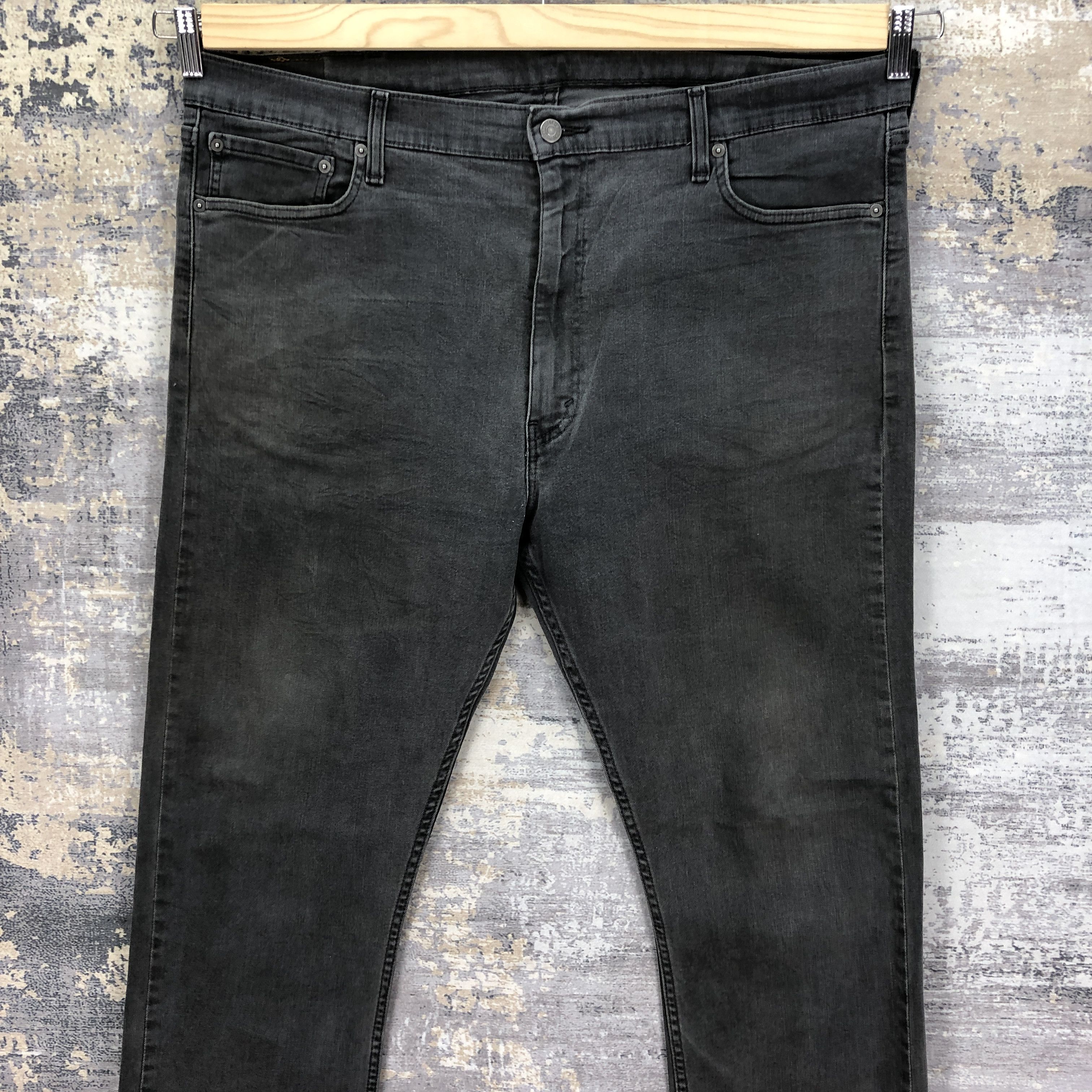 Levi's Vintage Levis 513 Faded Black Jeans Levi's Light Wash Denim Size US 42 / EU 58 - 3 Thumbnail