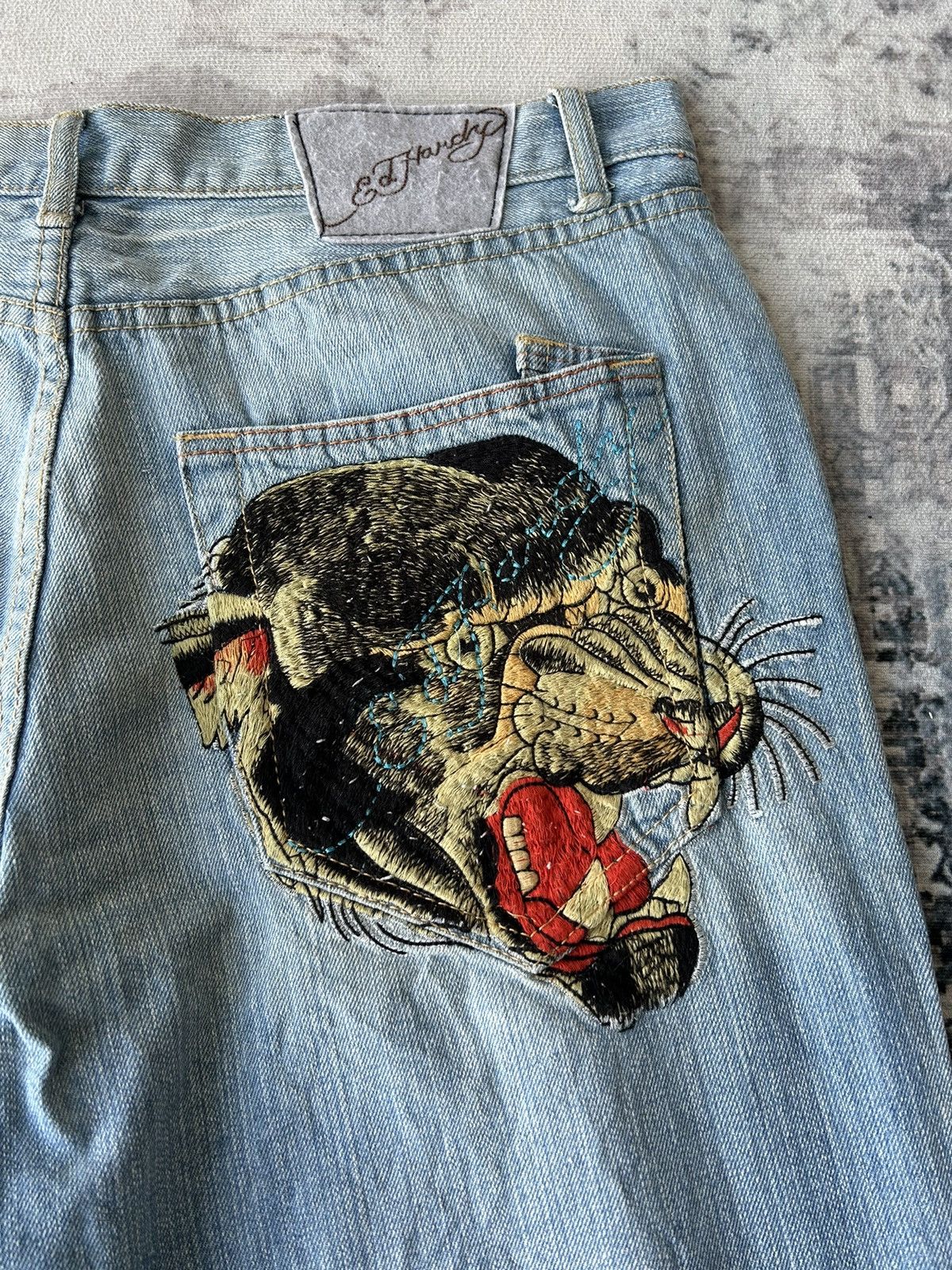 Ed Hardy 💥Ed Hardy Design Embroidery Two Tiger💥 Size US 36 / EU 52 - 9 Thumbnail