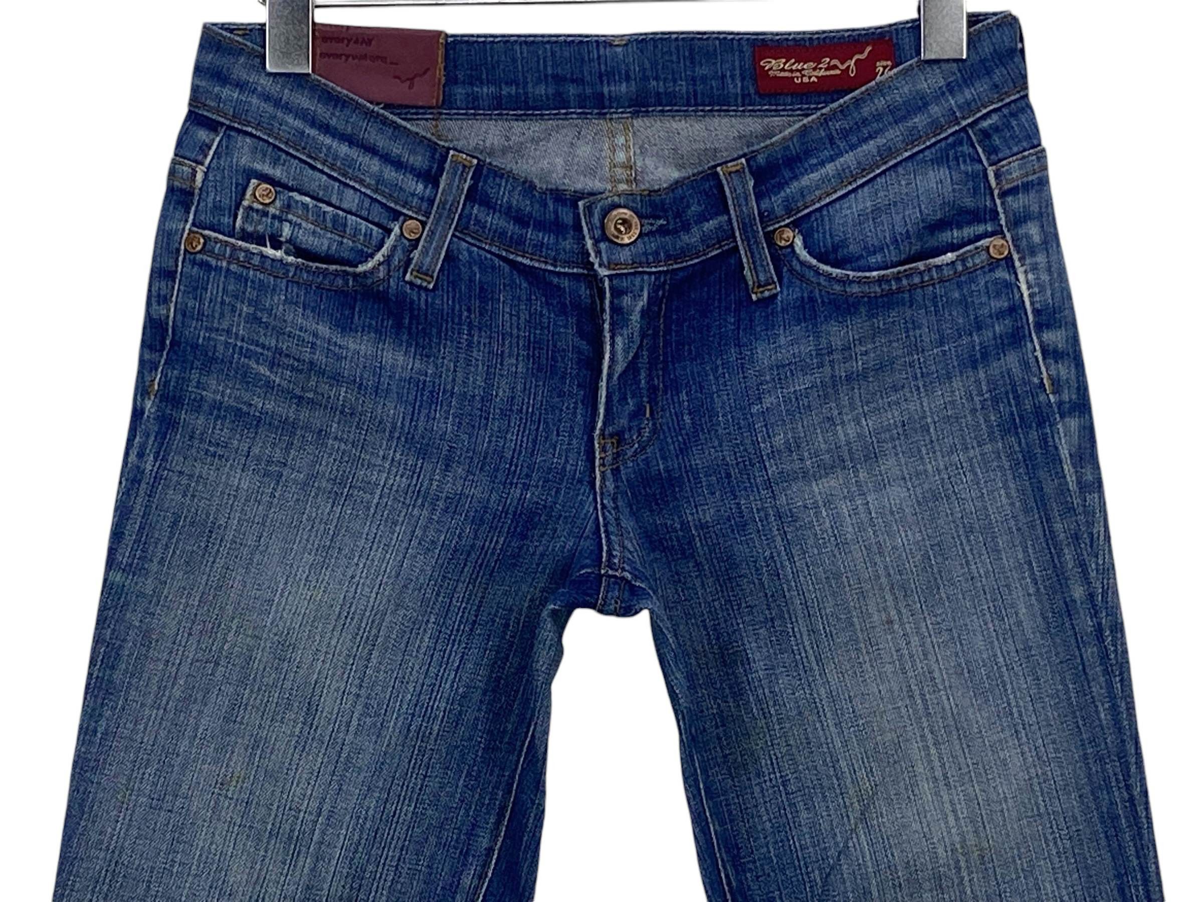 Japanese Brand Blue 2 Flare Jeans Made in USA Size 26" / US 2 / IT 38 - 3 Thumbnail