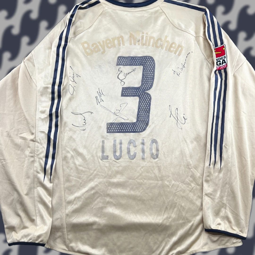 Adidas VINTAGE adidas Bayern Munich 2004 2005 Away Lucio Football Jersey Mens XL Long Sleeve Gold Polo/Prayer? Size US XL / EU 56 / 4 - 1 Thumbnail