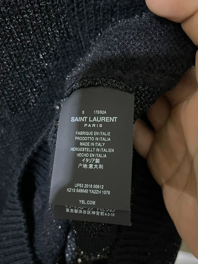 Saint Laurent Paris Black Wool Starry Knit Sweater-2505 Size US S / EU 44-46 / 1 - 5 Thumbnail