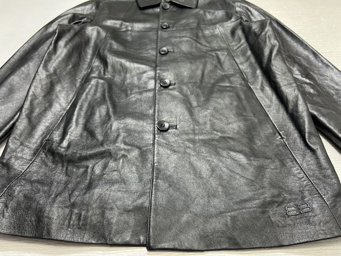 Balenciaga Balenciaga - Vintage - 1997 - Button Up Leather Coat Size US L / EU 52-54 / 3 - 13 Thumbnail