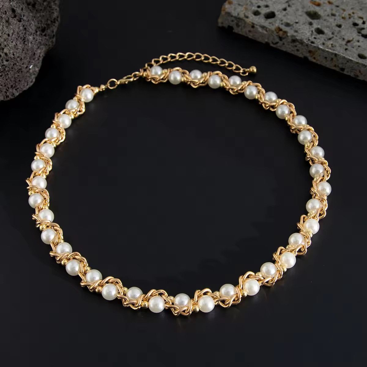 Jewelry Imitation Pearl Choker Necklace Size ONE SIZE - 3 Thumbnail