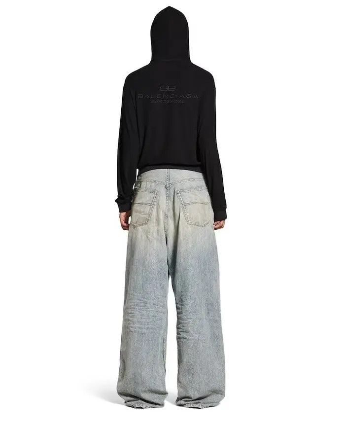 Balenciaga o1w1db10626 Pull-Up Pants in Blue Size US 34 / EU 50 - 4 Thumbnail