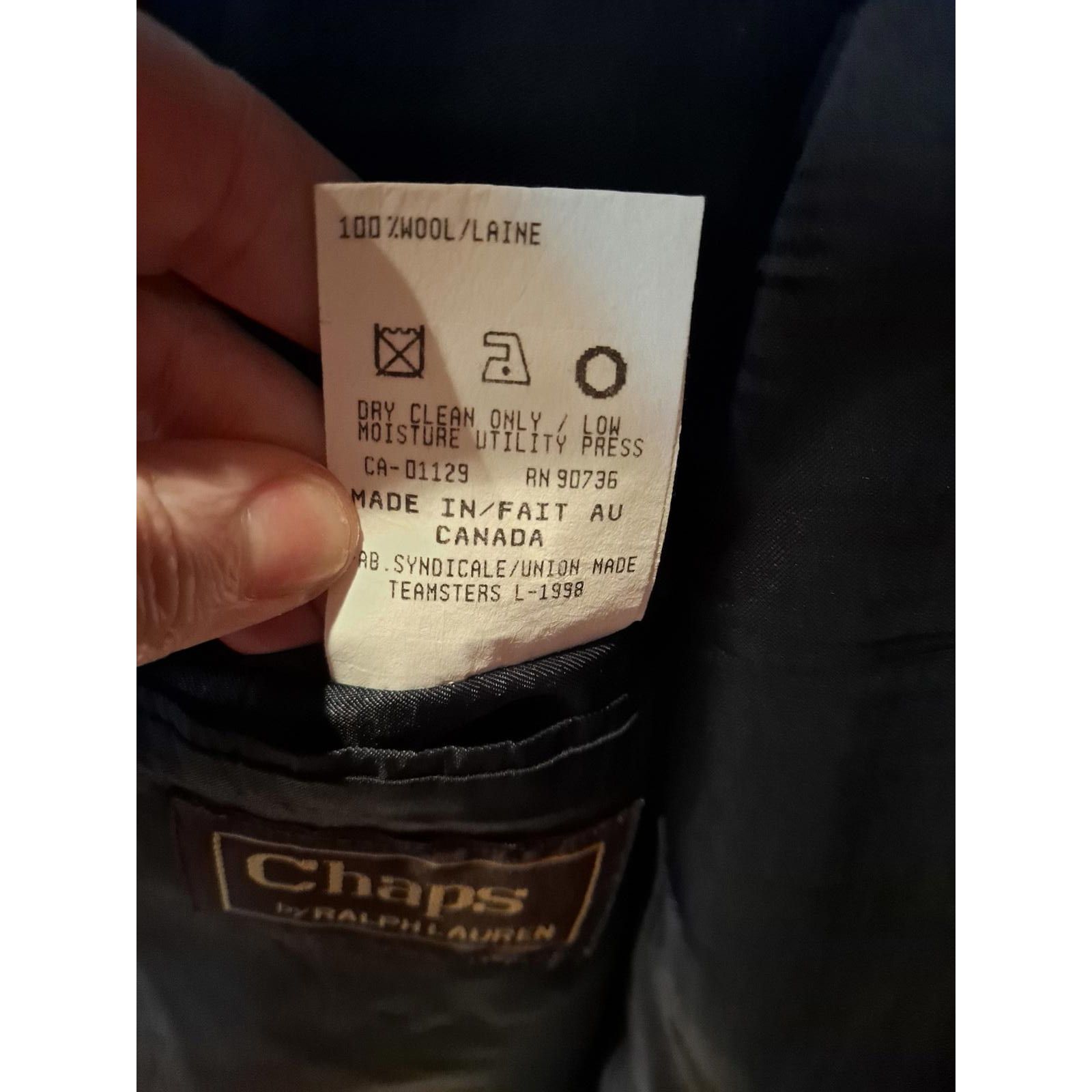 Chaps Chaps Navy Pinstripe 2 Piece Suit 100% Wool Size 38R Size 38R - 8 Thumbnail