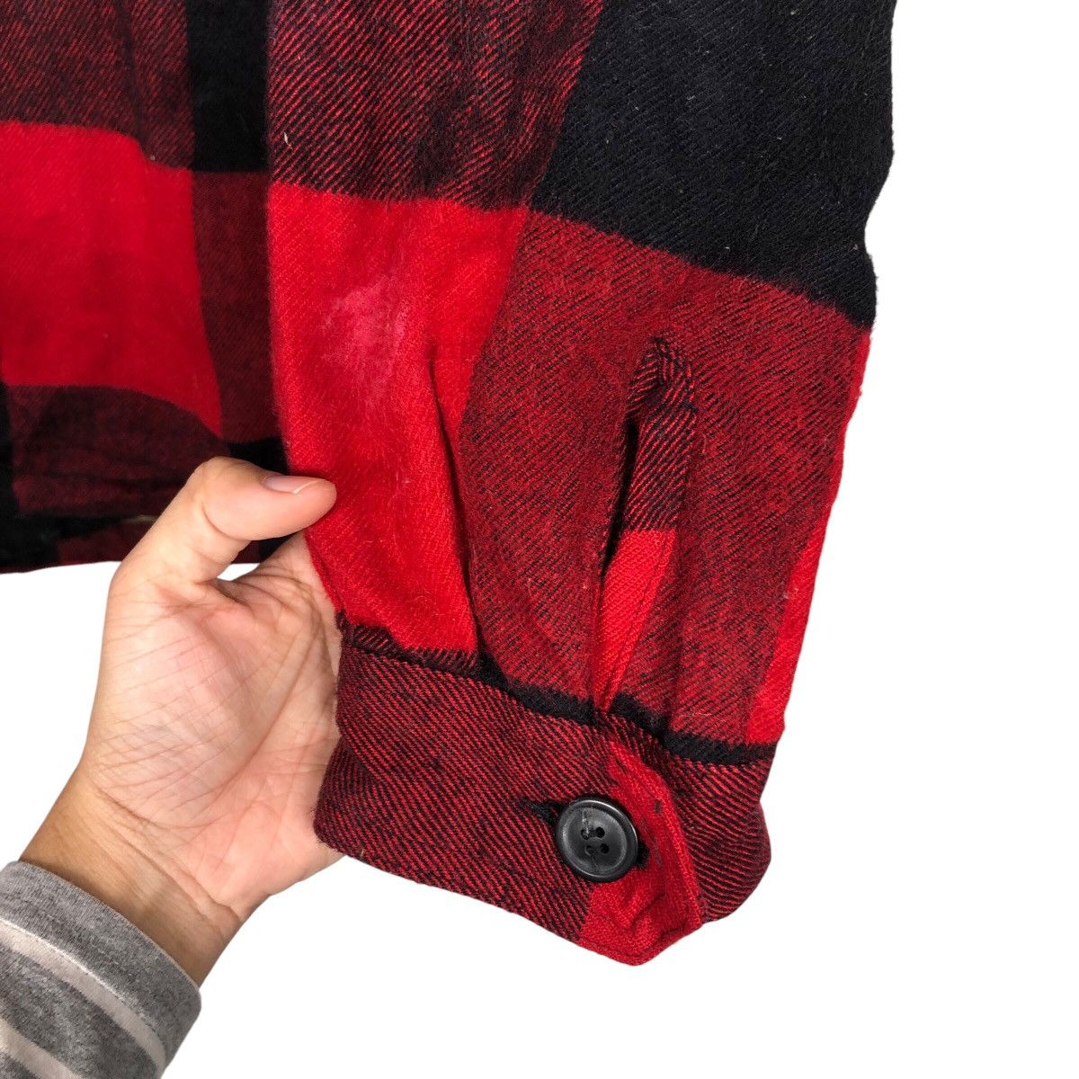 Japanese Brand 📌Vintage Wool Flannel Jacket Tartan Design Collins Size US L / EU 52-54 / 3 - 16 Thumbnail