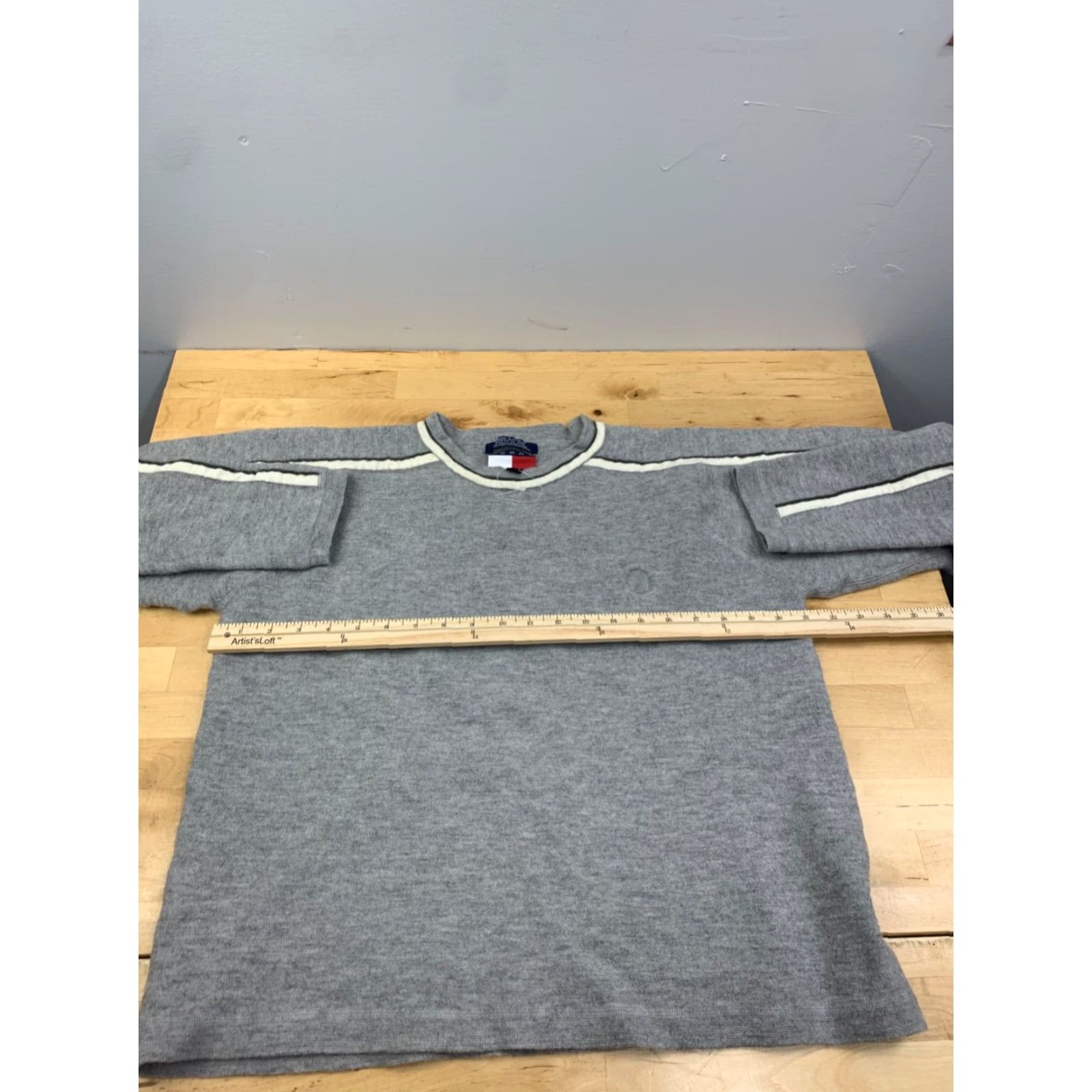 Tommy Hilfiger Tommy Hilfiger Sweater Womens 2XL Gray Wool Blend Crew Neck Size XXL / US 16-18 / IT 52-54 - 4 Thumbnail