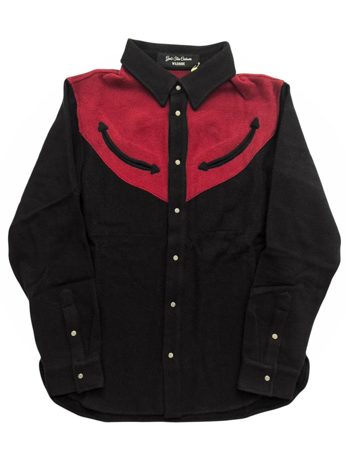 God's True Cashmere $3,000 x Yohji Wildside Cashmere Western Shirt Size US M / EU 48-50 / 2 - 2 Thumbnail