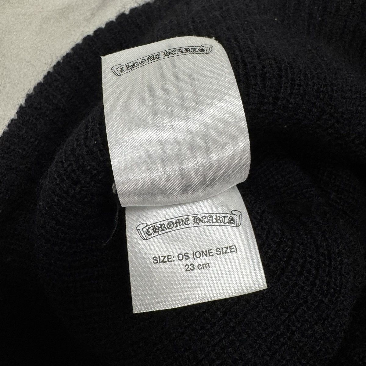 Chrome Hearts Chrome Hearts Double Logo Beanie Black Size ONE SIZE - 6 Thumbnail