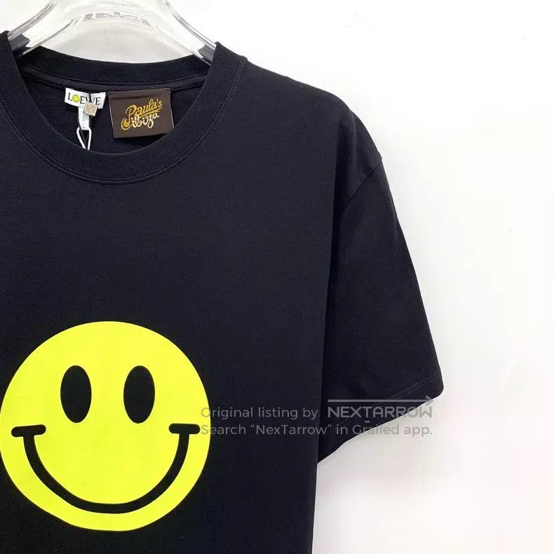 Loewe Loewe Black smiley face print cotton round neck short slee Size S / US 4 / IT 40 - 3 Thumbnail