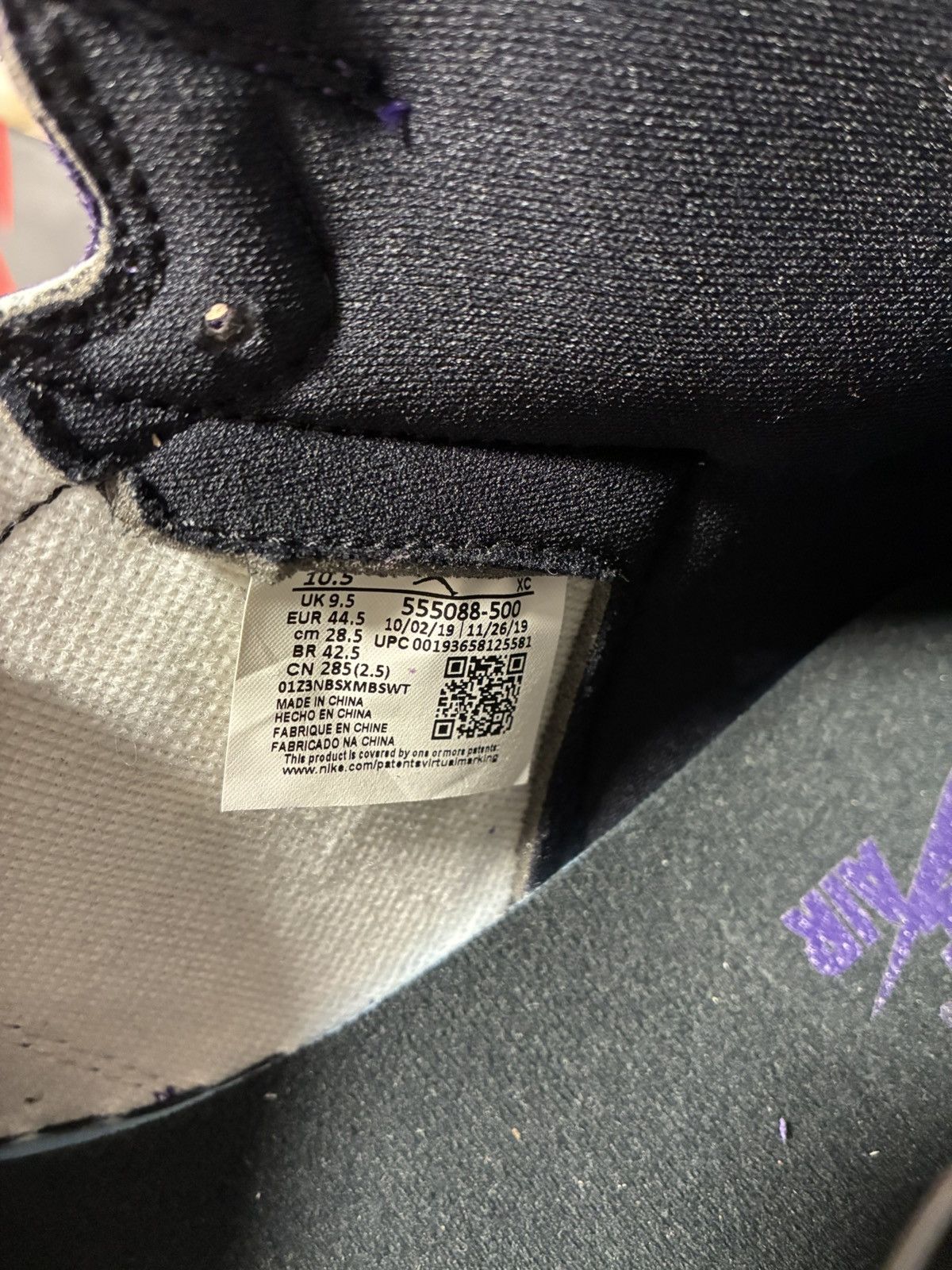 Jordan Brand Jordan 1 Retro High Court Purple Size US 10.5 / EU 43-44 - 7 Thumbnail